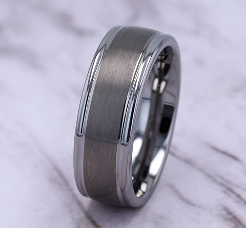 Benchmark Washington Comfort-Fit 8MM Tungsten Satin Finish Wedding Band