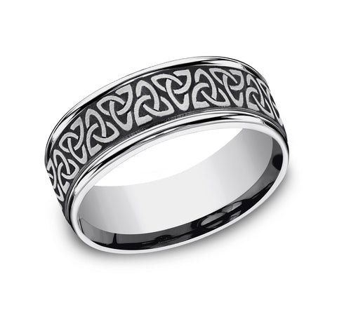 Benchmark Limerick 8mm Tungsten Celtic Knot Wedding Band