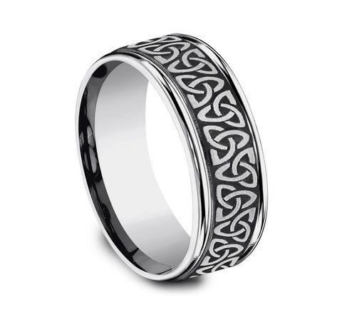 Benchmark Limerick 8mm Tungsten Celtic Knot Wedding Band