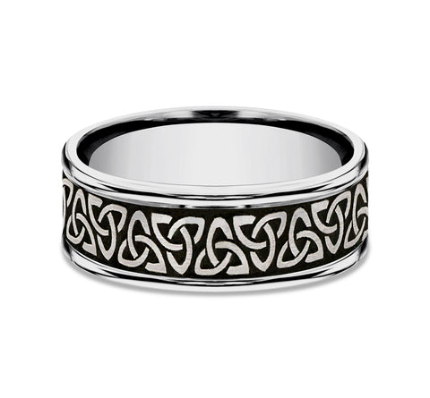 Benchmark Limerick 8mm Tungsten Celtic Knot Wedding Band