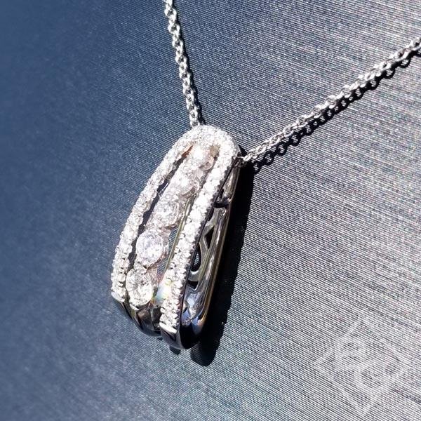 Simon G. Pave Diamond 5 Stone Diamond Pave Pendant