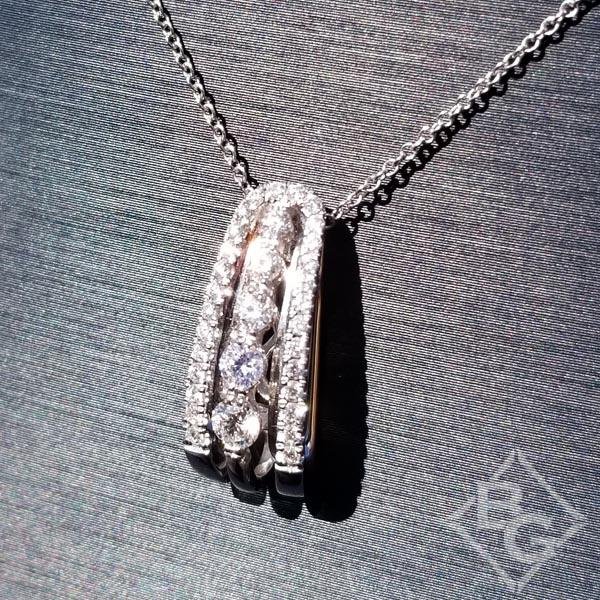 Simon G. Pave Diamond 5 Stone Diamond Pave Pendant