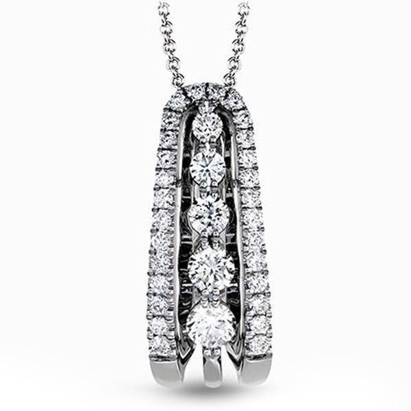 Simon G. Pave Diamond 5 Stone Diamond Pave Pendant