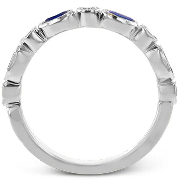 Simon G. Sapphire and Diamond Stackable Ring