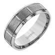 Load image into Gallery viewer, Simon G. Two-Tone White and Yellow Gold 8MM Carved Wedding Band
