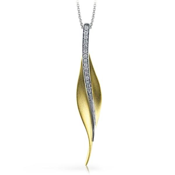 Simon G. Yellow Gold Fallen Leaves Pendant