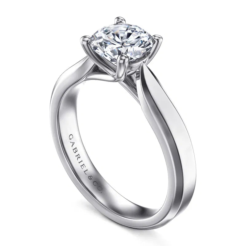 Gabriel & Co. White Gold Jamie Round Solitaire 1.25-carat round-cut diamond Engagement Ring