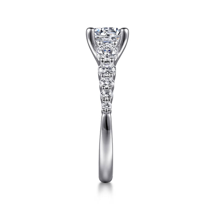Gabriel & Co. White Gold Darby Graduating Diamond Engagement Ring