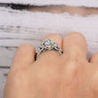 Load image into Gallery viewer, Barkev&#39;s Black Diamond Encrusted Petal Engagement Ring
