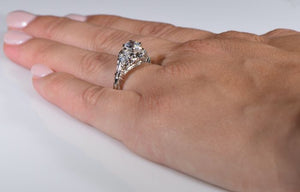 Whitehouse Brothers "Edwardian Blossom" Vintage Style Diamond Engagement Ring