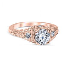 Load image into Gallery viewer, Whitehouse Brothers Floral Burst Diamond Engagement Ring
