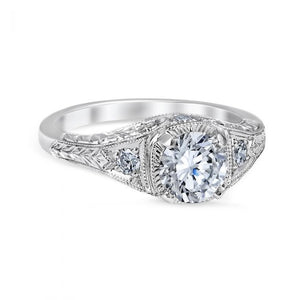 Whitehouse Brothers Floral Burst Diamond Engagement Ring