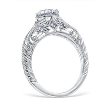 Load image into Gallery viewer, Whitehouse Brothers &quot;Florin Leaf&quot; Vintage Style Diamond Engagement Ring
