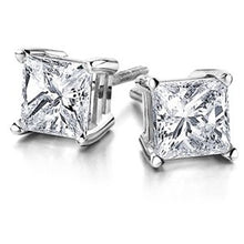 Load image into Gallery viewer, 0.25 Carat Princess Cut Diamond Stud Earrings
