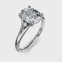 Load and play video in Gallery viewer, Fana High Polish Split Shank Two Stone Diamond Engagement Ring
