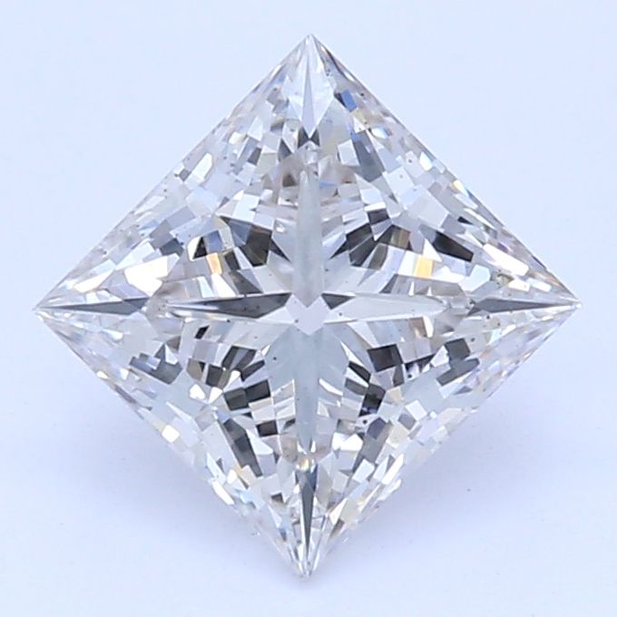 0.57 ct princess IGI certified Loose diamond, H color | SI1 clarity