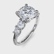 Load and play video in Gallery viewer, Video of Fana Round Cut Prong-Set Graduating Diamond Engagement Ring
