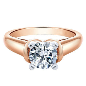 Ben Garelick Royal Celebrations "Quinn" 14K Rose Gold High Polish Solitaire Diamond Engagement Ring