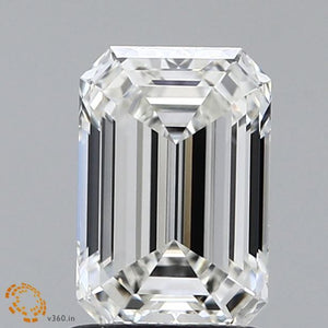 1.53 ct emerald IGI certified Loose diamond, G color | VVS2 clarity
