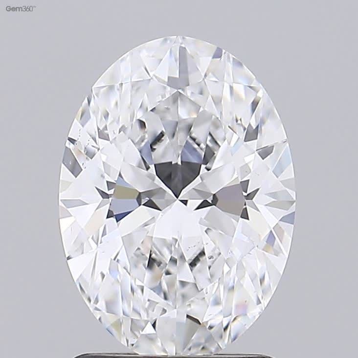 1.63 ct oval GIA certified Loose diamond, D color | SI1 clarity