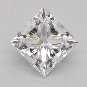 1.74 ct princess GIA certified Loose diamond, D color | SI1 clarity