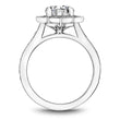 Load image into Gallery viewer, Profile of Noam Carver 14K White Gold Prong Set Scalloped Halo Vintage Style Diamond Engagement Ring
