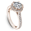 Load image into Gallery viewer, Noam Carver 14K Rose Gold Prong Set Scalloped Halo Vintage Style Diamond Engagement Ring
