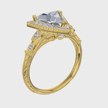 Load and play video in Gallery viewer, Gabriel &amp; Co. &quot;Chelsea&quot; Trillion Cut Diamond Engagement Ring
