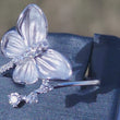 Load and play video in Gallery viewer, Simon G. White Gold Monarch Butterfly Diamond Ring

