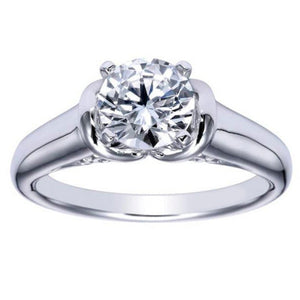 Ben Garelick Royal Celebrations "Quinn" 14K White Gold High Polish Solitaire Diamond Engagement Ring
