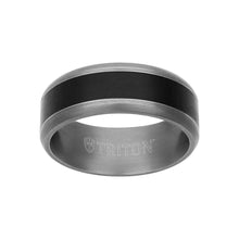 Load image into Gallery viewer, Artcarved 8MM Tantalum Wide Black Inlay Wedding Band

