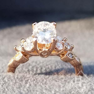 Artcarved Adeline Rose Gold Oval Cut Diamond Engagement Ring