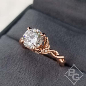 Artcarved "Cherie" Rose Gold Diamond Twist Engagement Ring