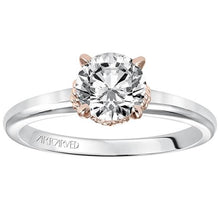 Load image into Gallery viewer, Artcarved &quot;Clarice&quot; Diamond Engagement Ring Featuring Rose Gold Details
