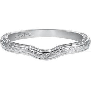 Artcarved "Elise" Engraved Curved Wedding Ring