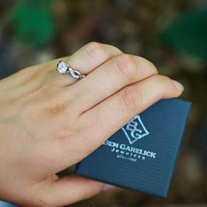 ﻿Artcarved "Gabriella" Twist Diamond Engagement Ring