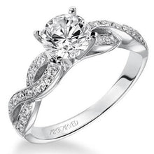 Load image into Gallery viewer, Artcarved &quot;Gabrielle&quot; Diamond Twist Engagement Ring
