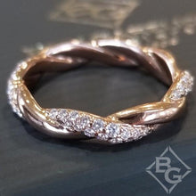 Load image into Gallery viewer, Artcarved Pave Diamond Twist Wedding Ring
