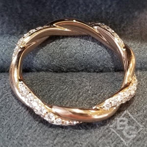 Artcarved Pave Diamond Twist Wedding Ring
