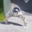 Load image into Gallery viewer, Artcarved &quot;Peyton&quot; 0.75 Carat Round Cut Black Diamond Engagement Ring
