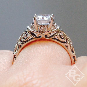 Artcarved "Peyton" Diamond Engagement Ring Featuring Scrollwork Design