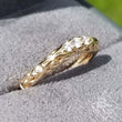 Load image into Gallery viewer, Artcarved Peyton Yellow Gold Curved Diamond Wedding Band
