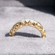 Load image into Gallery viewer, Artcarved Peyton Yellow Gold Curved Diamond Wedding Band
