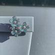 Load and play video in Gallery viewer, Simon G. Paraiba Tourmaline &amp; Diamond Flower Earrings
