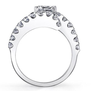 Barkev's Black Diamond Bypass Diamond Engagement Ring