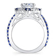 Load image into Gallery viewer, Barkev&#39;s Blue Sapphire Compass Halo Diamond Engagement Ring

