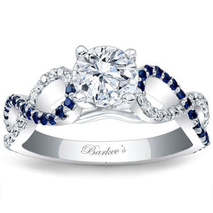 Barkev's Blue Sapphire Twist Diamond Engagement Ring