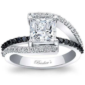 Barkev's Bypass Black & White Diamond Engagement Ring