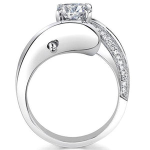 Barkev's Bypass Prong Set Contemporary Diamond Engagement Ring