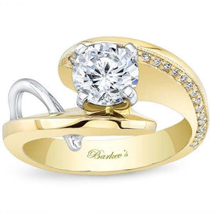 Barkev's Bypass Prong Set Contemporary Diamond Engagement Ring